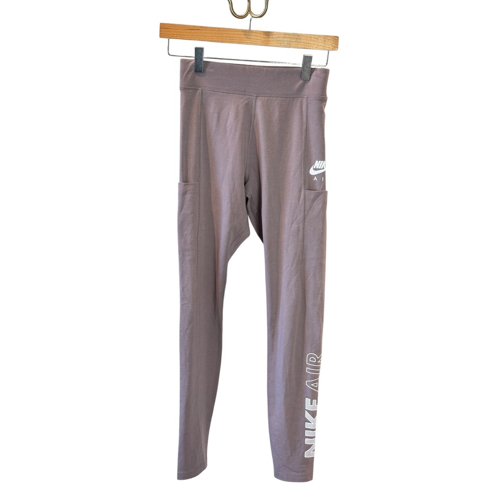 Nike Air Womens High Waisted Leggings Purple Mauve Pockets RN#56323 Small NWT
